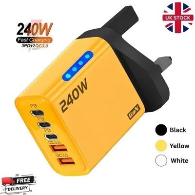 5-Port 240W USB Wall Charger